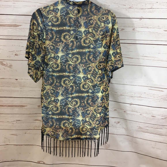 Ladies Dr Who Kimono Open Front A1 25 - Picture 5 of 8